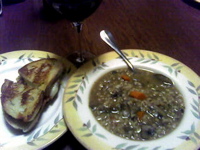 Mushroom-Barley soup (c)2006 AEC